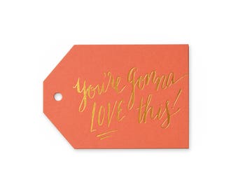 Gonna Love This - set of 6 letterpress tags