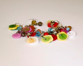 Handmade Button Anklet
