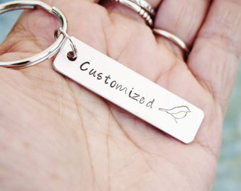 Word keychain | Etsy