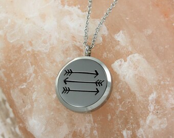 Arrows Essential Oil Diffuser Necklace- Arrows Aromatherapy Necklace- Stainless Steel Diffuser- Arrows Necklace- Arrows Direction Wanderlust
