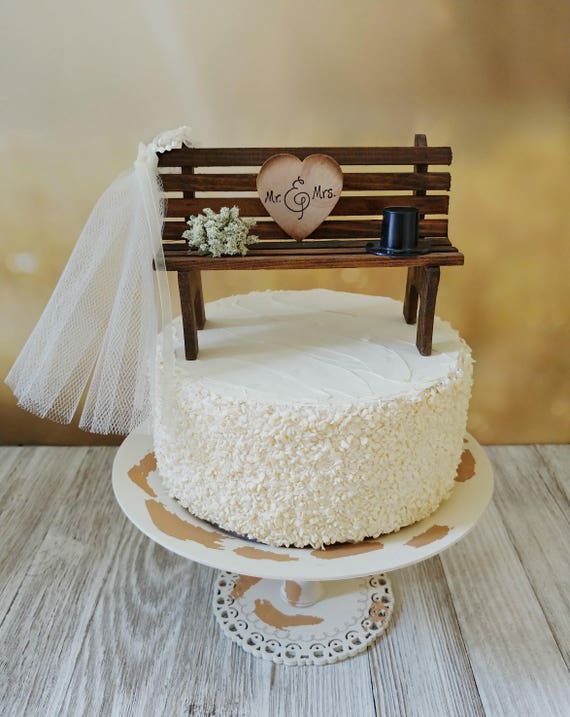 Country Bench Wedding Cake Topper Bride And Groom Park Country Bench Wedding Cake Topper Bride And Groom Park