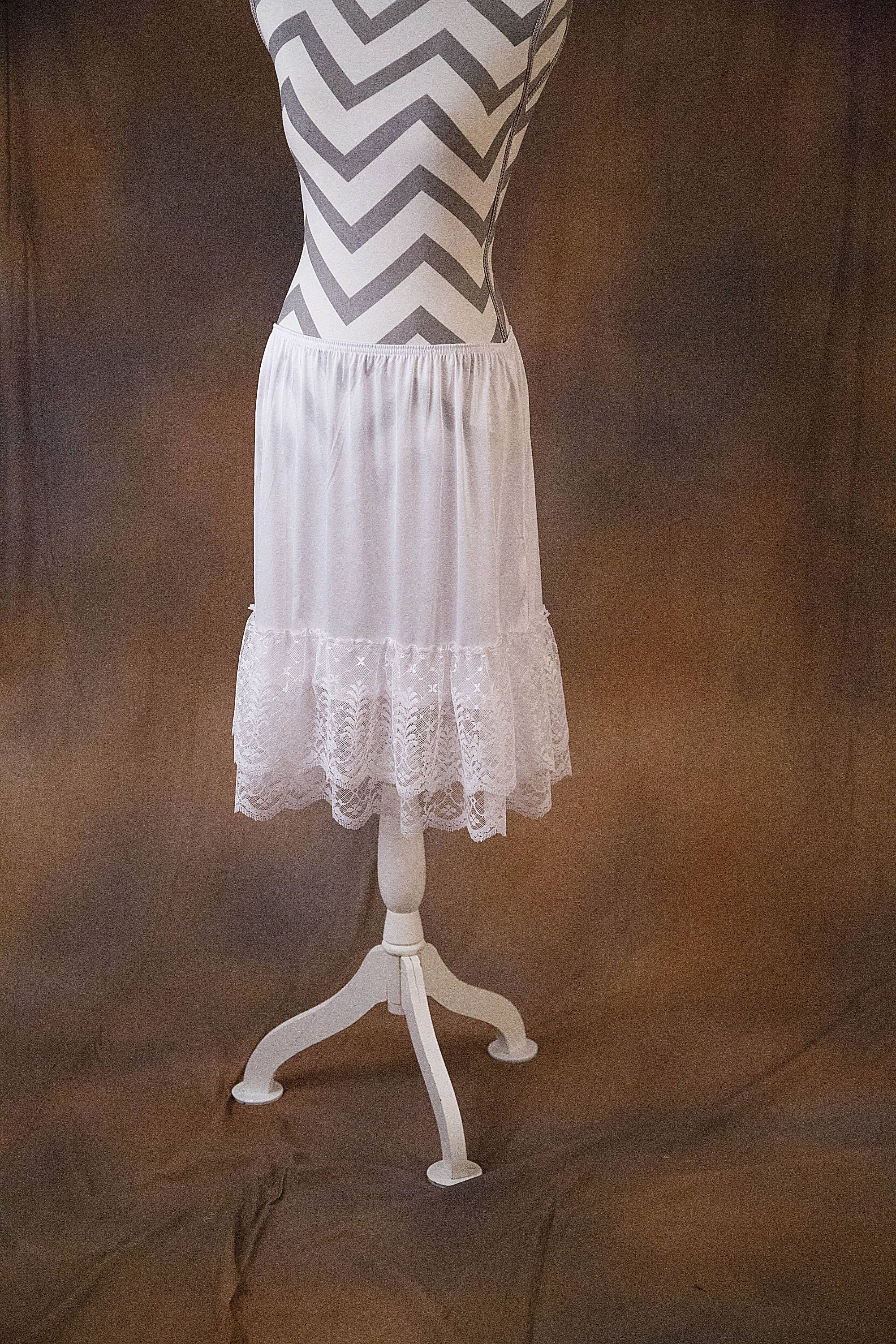 Floral Long Lace Skirt/Dress Length Extender Slip Lengthener