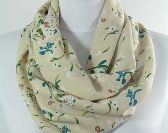 Floral Scarf Circle Scarf Loop Scarf Infinity Scarf Spring Summer Fall Winter Scarf Women Fashion Accessories 60