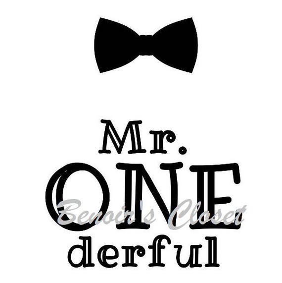 Download Mr. Onederful SVG File, Vector, Cricut, Silhouette - instant download from BenoirsCloset on Etsy ...