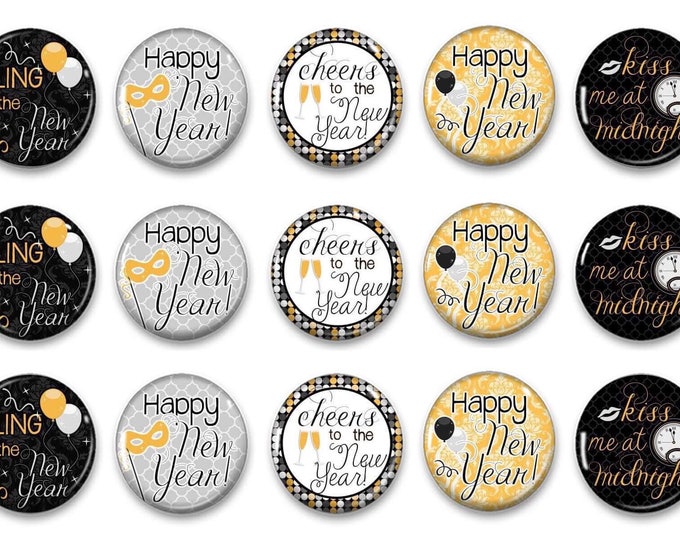 New Years Eve Party Favors - Unique Gifts - Hostess Gift - Gift for Her - Refrigerator Magnets - Holiday Magnets - Fridge Magnets - 2018