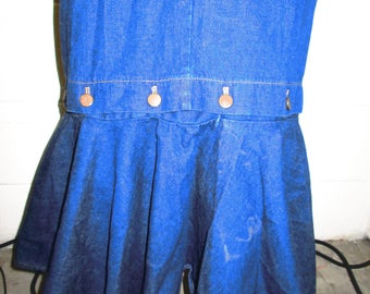 J.ellis size 4 jean denim mermaid flare collar dress