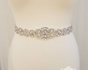 Bridal sash, wedding sash, pearl bridal belt, bridal belt, wedding sashes and belts, wedding belts, bridal sash belt, bling sash, NADIA