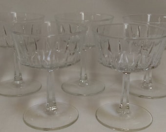 Champagne Glasses, Champagne Coups , Tall Sherbets , Set of 5 (1347)