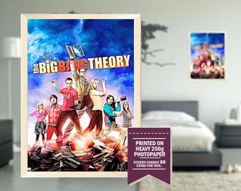 Big Bang Theory poster, fan art, big bang theory poster, GIFT, digital drawing design, big bang theory print, tv series poster, gift ideas