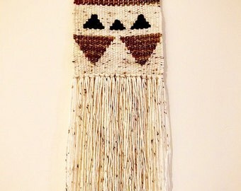 hand woven wall hanging - neutrals