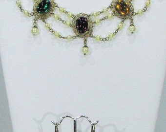 Renaissance Choker with matching Earrings