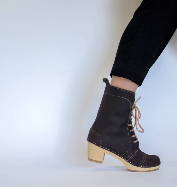 grey clog boots