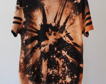 tie dye t-shirt bleached shirt T-shirt Band Tee distressed shirt cool shirt customized guns n roses shirt band t-shirt rock tee custom shirt