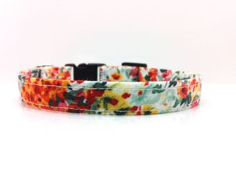 Cat Collar, Floral Cat Collar, Breakaway Cat Collar, Kitten Collar, #CAT