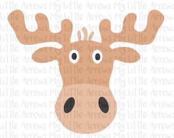 SALE- Moose SVG, DXF, Eps, png Files for Cutting Machines Cameo or Cricut - cute toddler boy shirt - forest animal theme - moose svg - moose