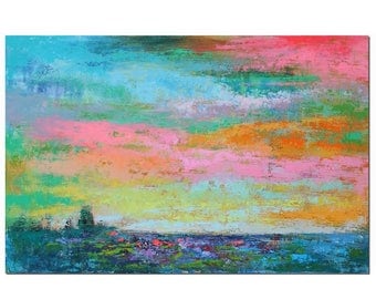 Canvas Painting, Canvas Wall Art, Large Abstract Art, Original Painting, Wall Art, Large Oil Painting, Landscape Painting, Large Art