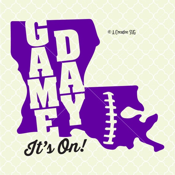 Download Game Day Louisiana Football SVG DXF Files for Cricut Design