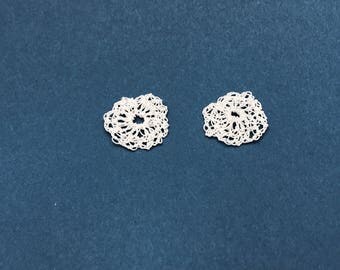 Dollhouse Doilies Set Of 2, Handmade Miniatures