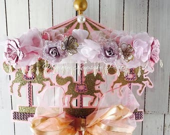 Carousel Horse Party - Carousel Centerpiece - Carousel Party Decorations - Carousel Party Decor - Carousel Party Centerpiece - Baby Shower