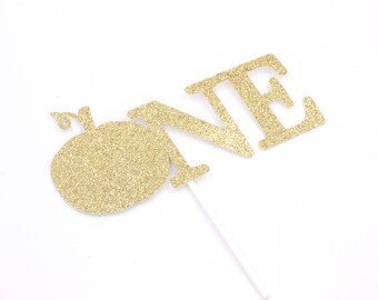 Our Little Pumpkin is Turning One Smash Cake Topper - Little Pumpkin Cake Topper - Fall Birthday Decorations - Pumpkin First Birthday - Gold