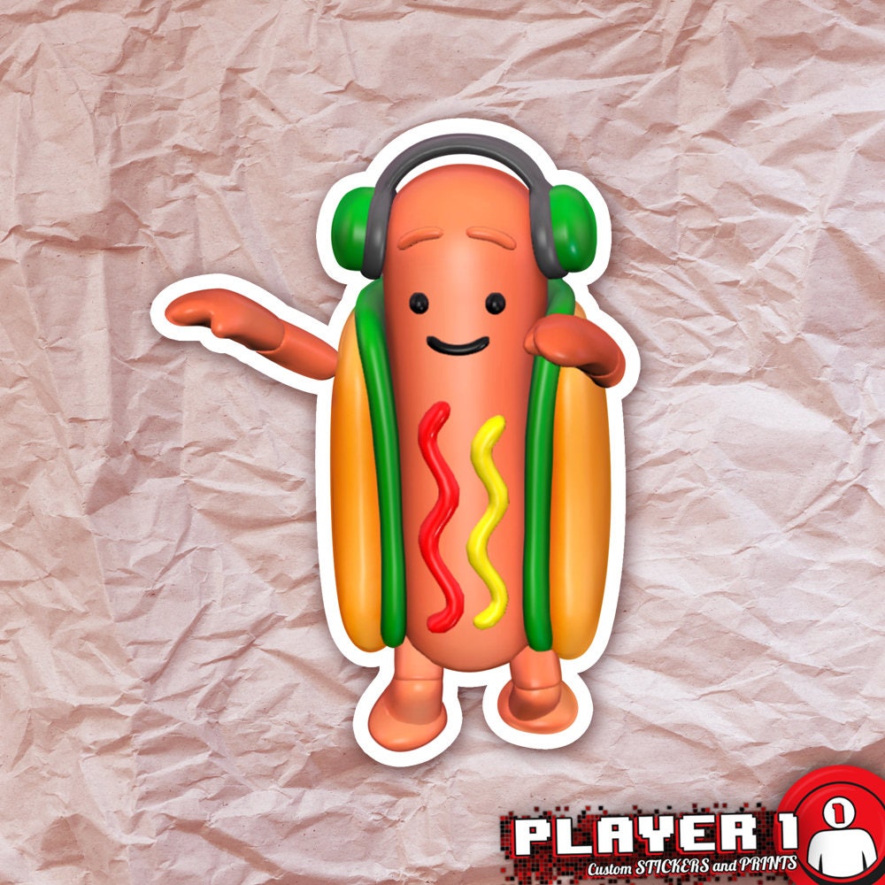 Snapchat Dancing Hot Dog Meme Sticker from Player1Stickers on Etsy Studio