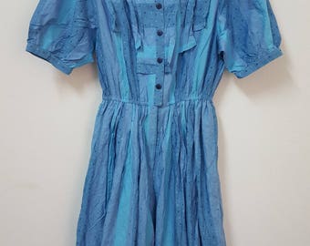 Buy 2 get 1 free,Vintage dress, Purple dress, Day dress, Summer dress, For her, Plaid Dress, Cotton dress