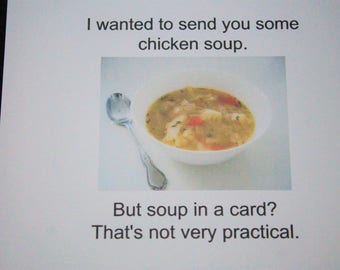 FREE SHIPPING to Canada and USA. Funny Card for someone who's ill. Consider for someone who is seriously ill
