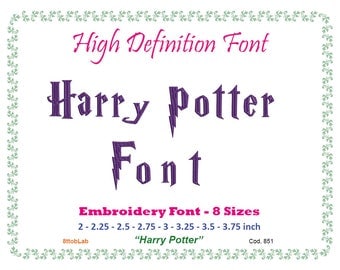 free harry potter embroidery font