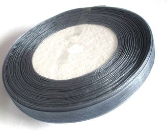 1 organza Ribbon Spool grey 10mm 45 m
