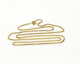 14k 1.1mm Box Link Chain Necklace Gold 18"