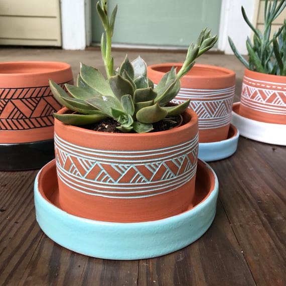 Terracotta Planter Made to Order Plant Pot Carved