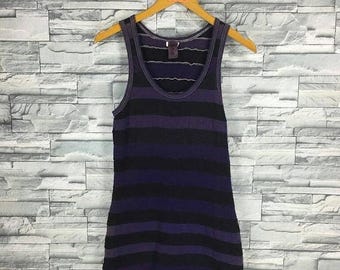 COMME DES GARCONS Tao Shirt Women Singlets Long Garcons Japan Designer Stripes Shirt Tank Top Junya Watanabe Women Stripes Sleeveless Dress