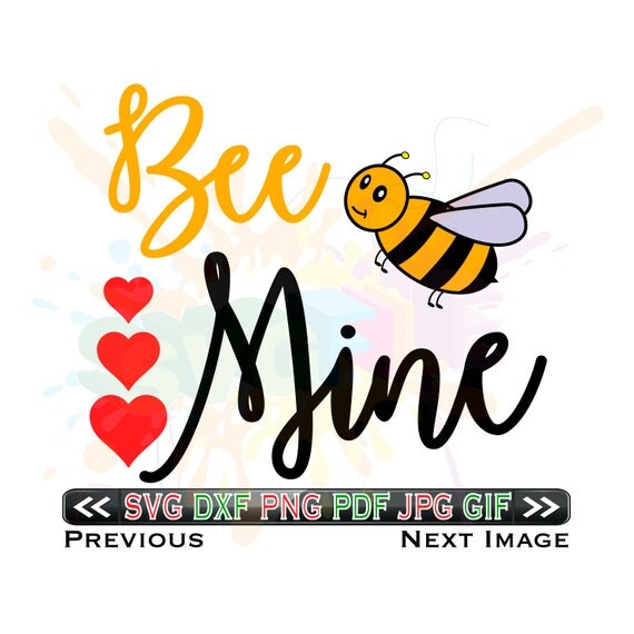 Download Bee Mine SVG Files Love Heart Quote Designs Valentine ...