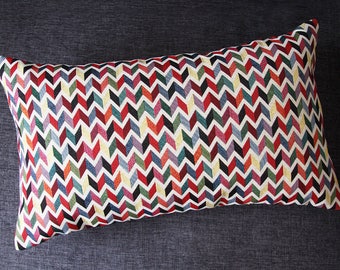 ZIG ZAG pillow cover - Multicolor 50 x 30 cm (geometric design Chevron)