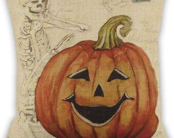 Pumpkin Pillow, Halloween Pillow, Pillow Case, Halloween