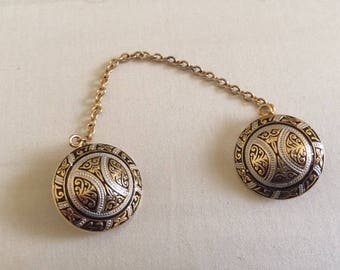Vintage Damascene Sweater Clips