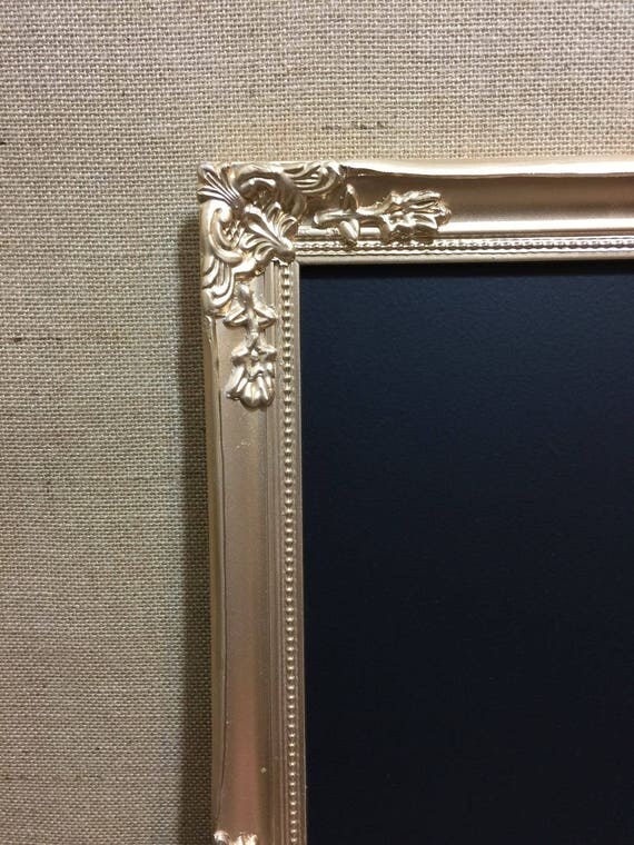 GOLD CHALKBOARD - Ornate Framed Blackboard | Gold Wedding Board | Notice Board | Gold Bulletin Board | Gold Wedding Decor | Gold Decor