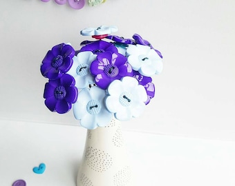 Button bouquet, alternative flowers, wedding bouquet, flower girl posey, button flowers, new baby gift, alternative wedding