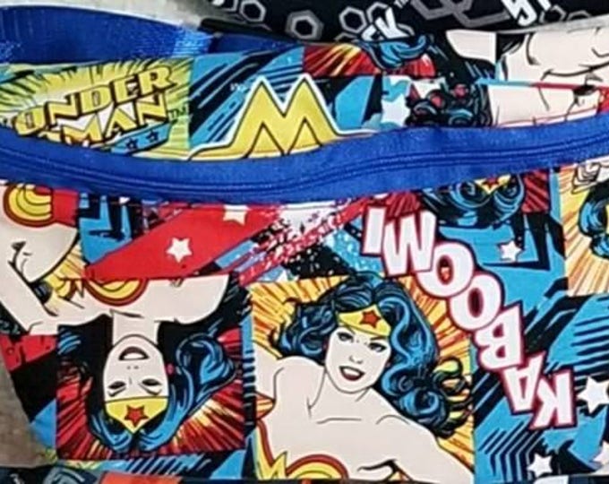 DC characters fanny pack