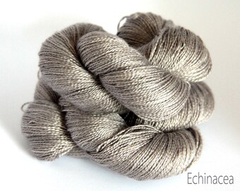 Luxury Lace weight yarn, Swiss spun silk and Royal Alpaca, Hand dyed, Oysters on the Bay