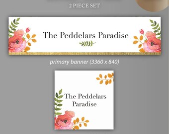 Etsy Banner + Avatar | Rustic | 2 Piece Set | Store Graphics, Avatar, Custom Listing,Etsy Shop Banner, Avatar, DIY Shop Banner,Shop Icon