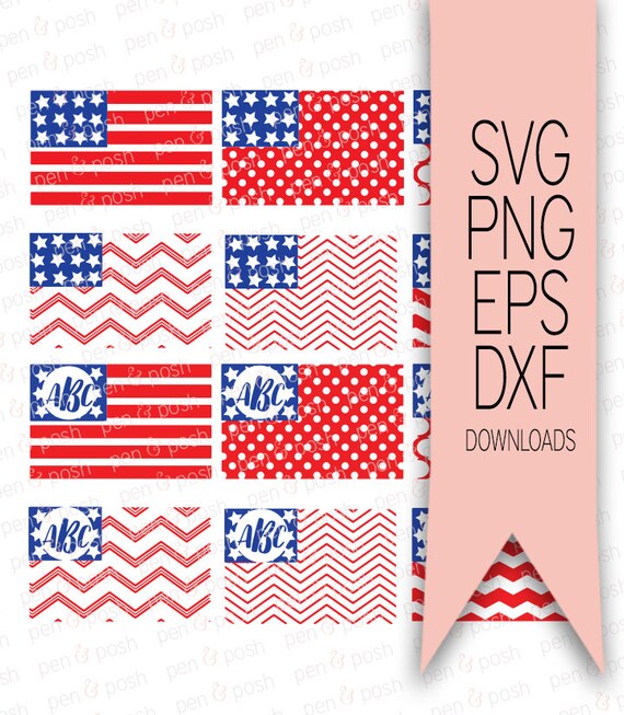 Download Flag Monogram SVG - Flag SVG - American Flag SVG - 4th of ...