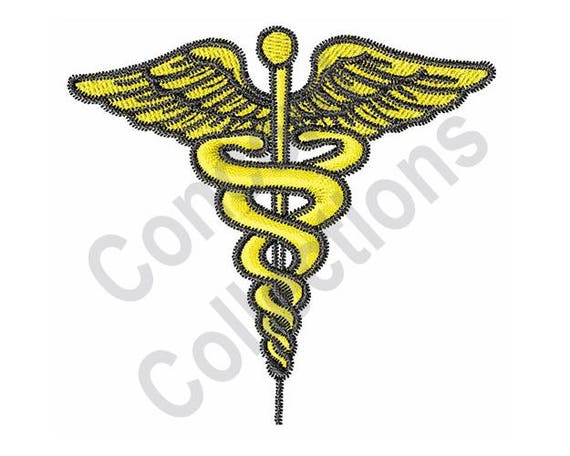 Download Medical Staff Machine Embroidery Design Caduceus Symbol