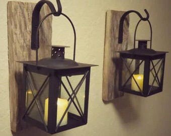 Lantern 2, Lanterns, Home Decor, Candle Holder, Rustic Home Decor, Nautical Decor, Nautical Wall Decor, Bathroom Decor, Bathroom Wall Decor
