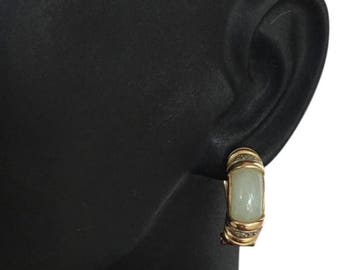 14k gold Jade earrings