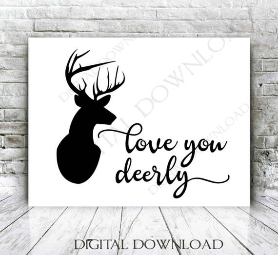 Love you deerly Vector Download Gift for him Vector Saying