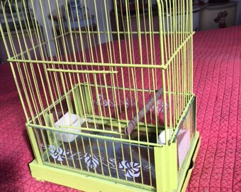 Vintage Bird Cage Birdcage deco Antique Bird Cage Hendrix ? metal