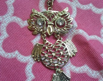 Vintage owl necklace