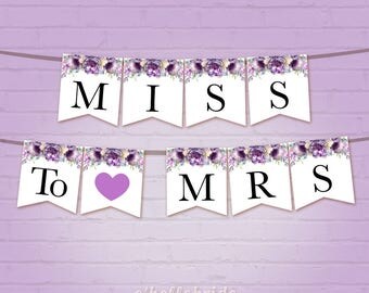 Miss to mrs banner | Etsy