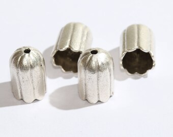 Wholesale Tibetan Silver Caps, Antique Silver, Lead Free & Cadmium Free & Nickel